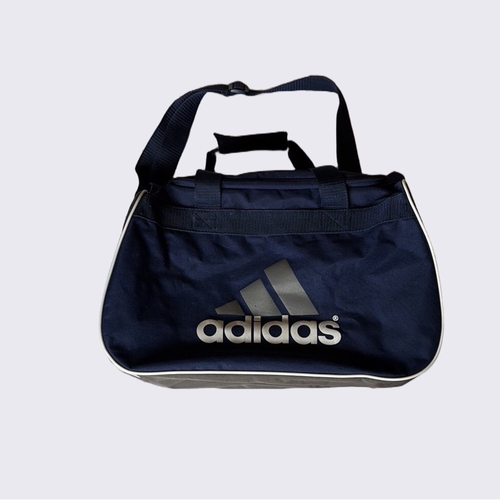 Adidas Blue and Gray Duffel Bag